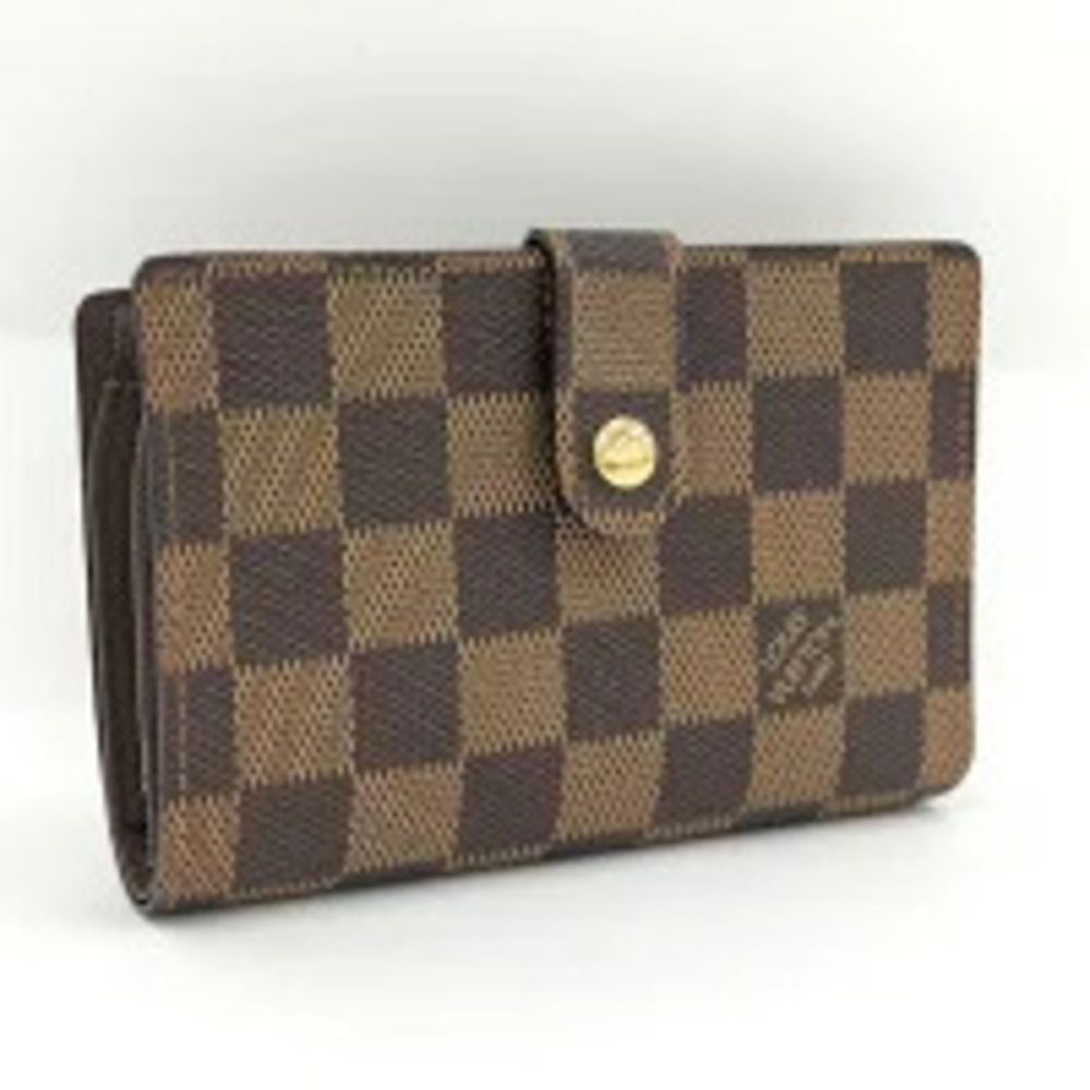 LOUIS VUITTON Portefeuille Viennois Bi fold Wallet Damier Ebene Brown